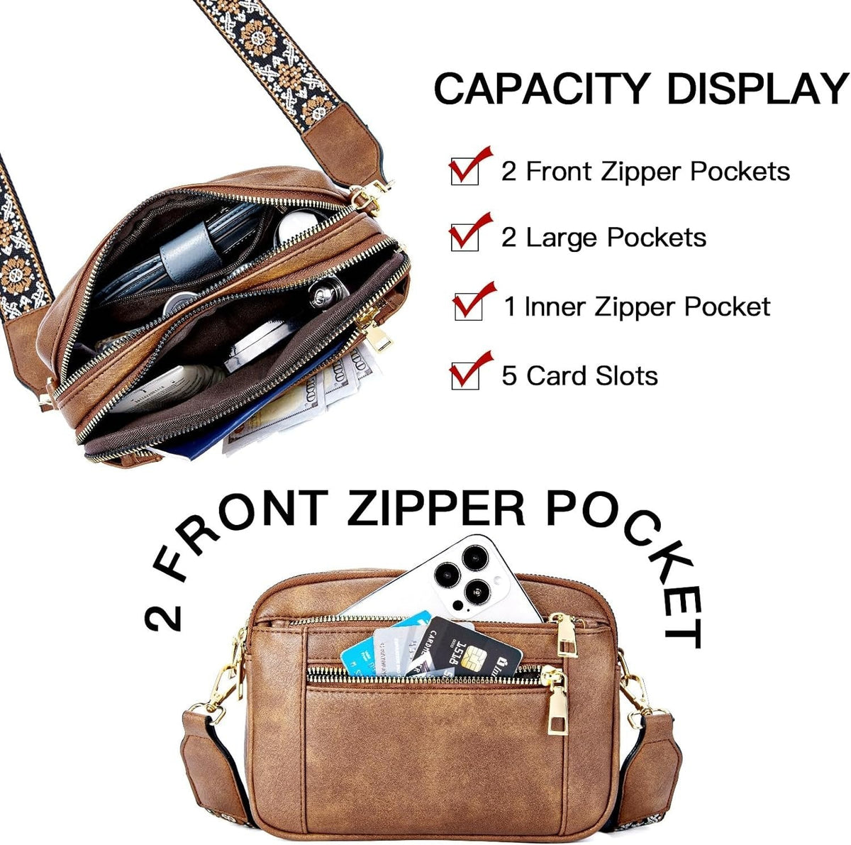 Bella | Women's Refined Leather Shoulder Bag