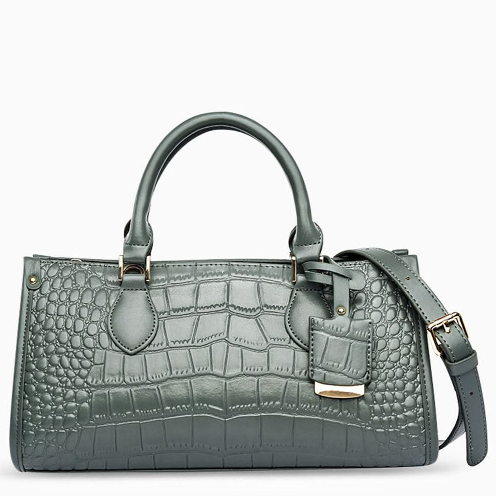Alyssa Crocodile Pattern Small Tote Bag - ShopLorca