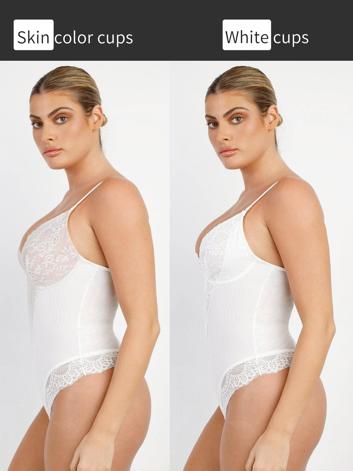 Deep - V Neck Lace Thong Bodysuit - ShopLorca