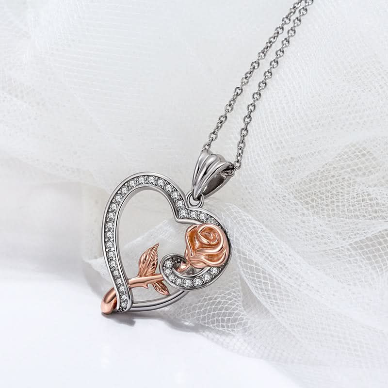 Exclusive Heart Rose Necklace - ShopLorca