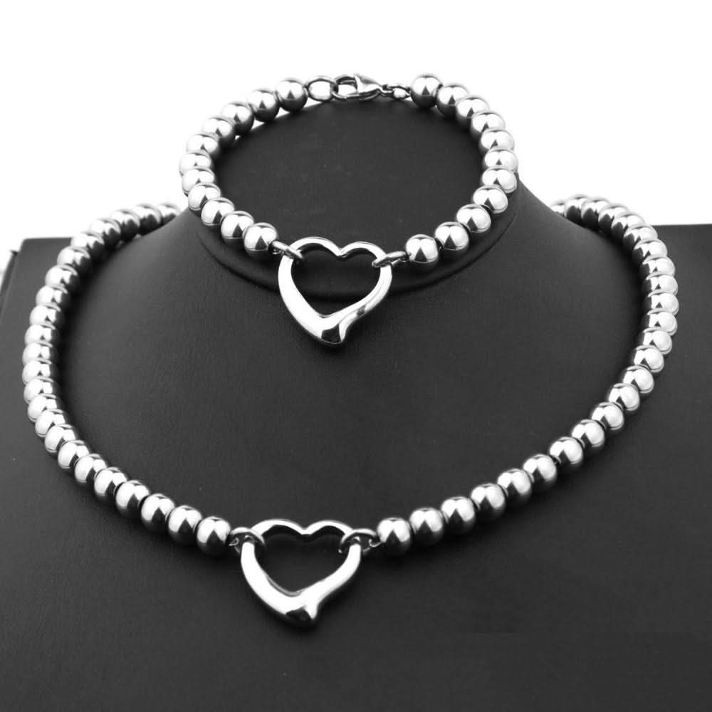 Jazuri Heart Pendant Set - ShopLorca