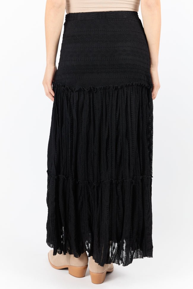 Just Wondering Black Lace Maxi Skirt SALE - ShopLorca