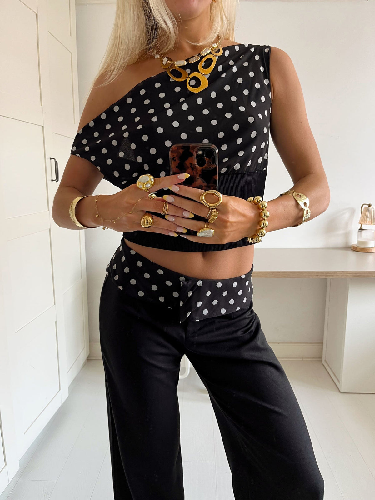 Kimmie polka dotted top - ShopLorca