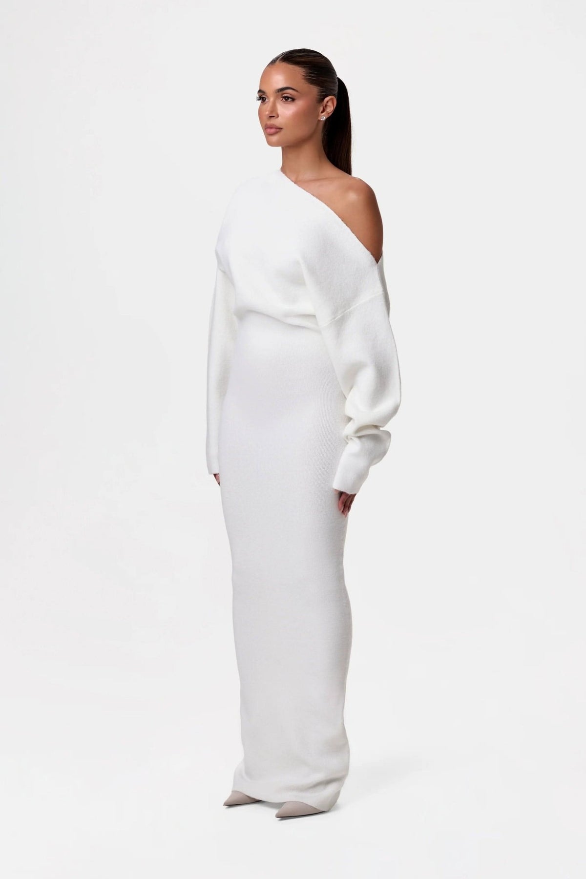Lamouria® Drop - Shoulder Sweater Dress - ShopLorca