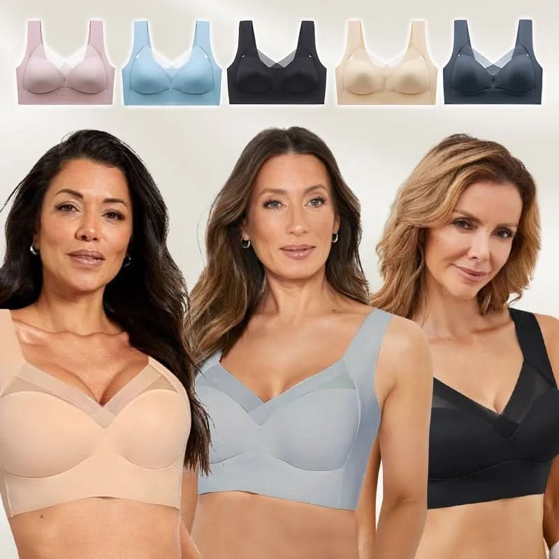 Lamouria - Wirefree Comfort Lift Push Up Mesh Lace Bras (BUY 1 GET 1 FREE) - ShopLorca