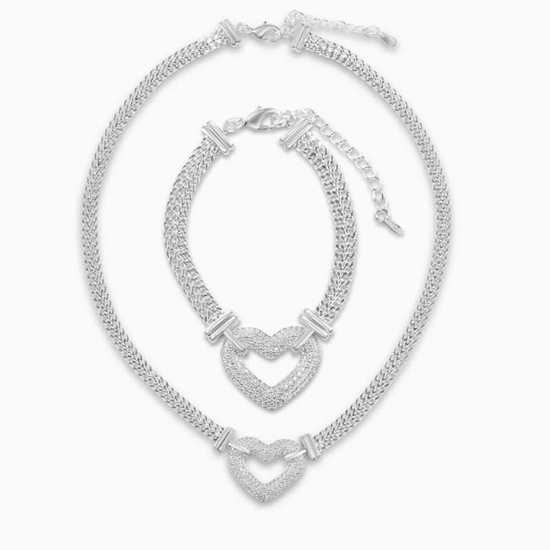 Paris Heart Pendant Jewelry Set - ShopLorca