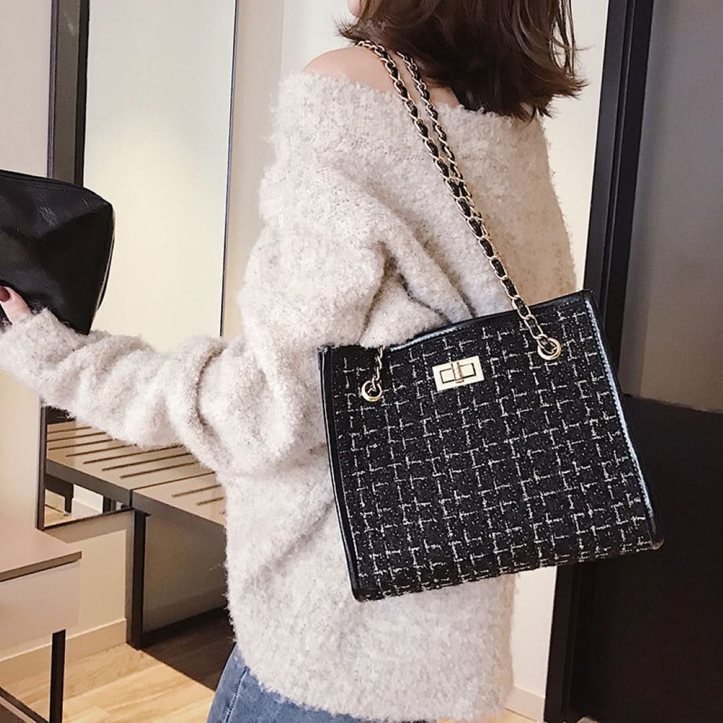 Plaid Shoulder Bag - ShopLorca