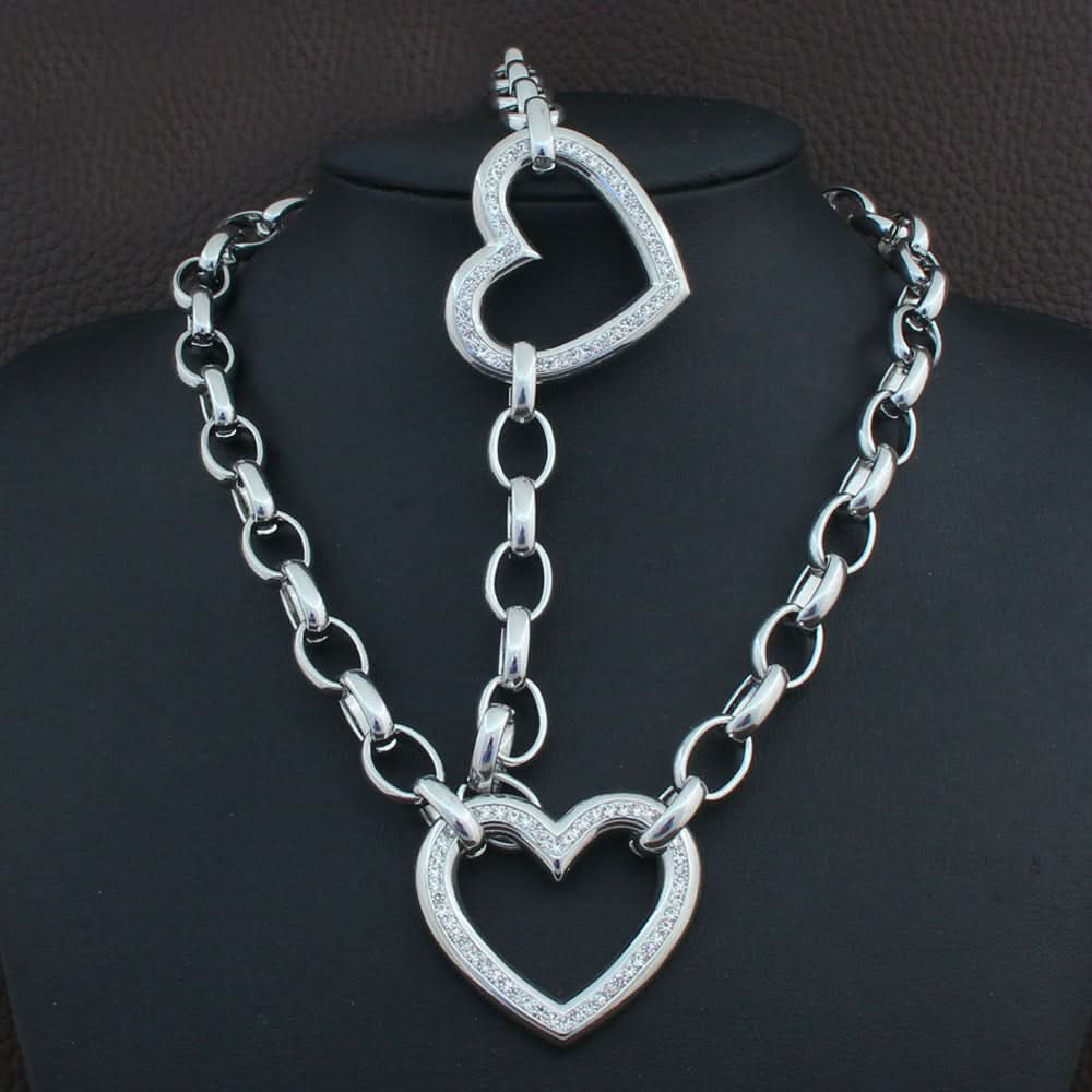 Ronda Heart Pendant Jewelry Set - ShopLorca