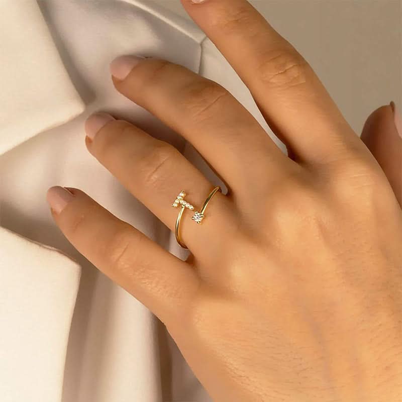 Sparkling Initial Ring - ShopLorca