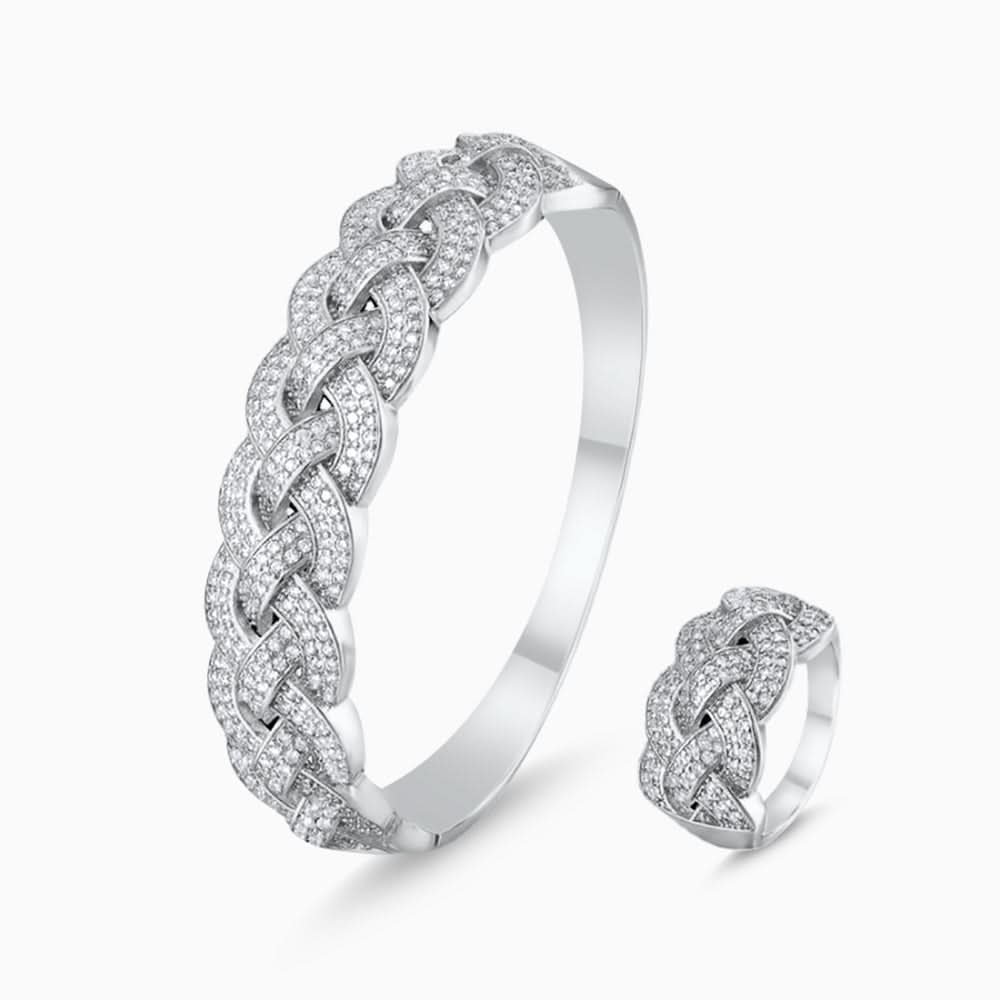 Sparkling Intertwined Jewelry Set - ShopLorca