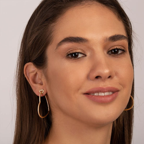 Sparkling Love Hoop Earrings - ShopLorca