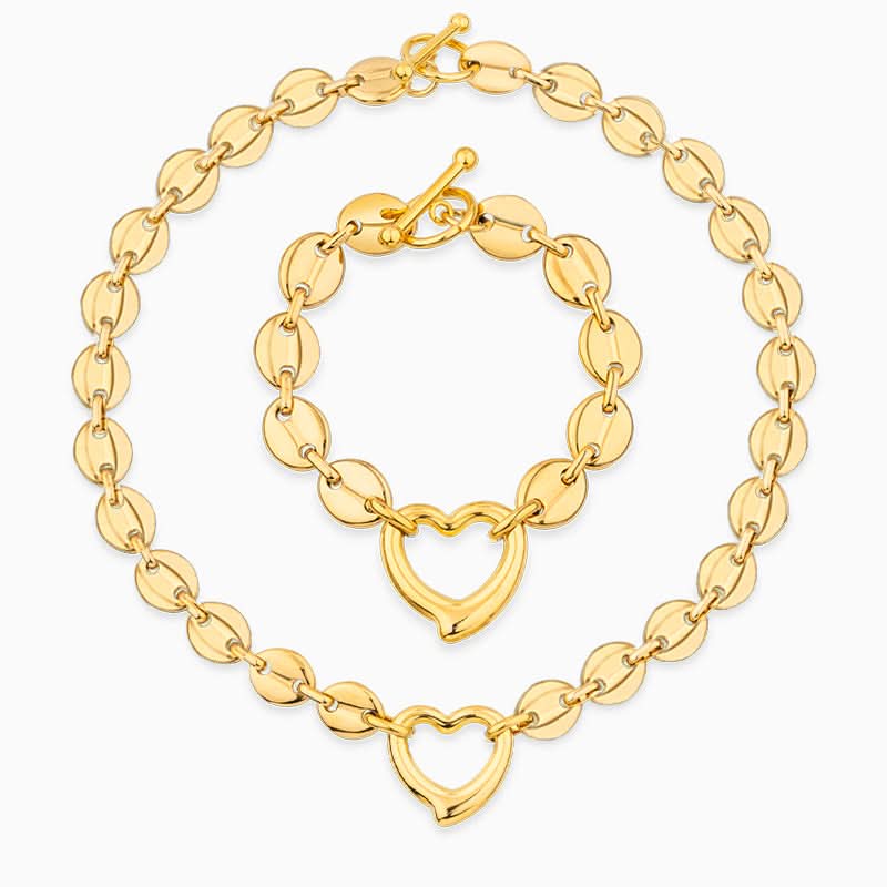 Thiva Heart Pendant Jewelry Set - ShopLorca