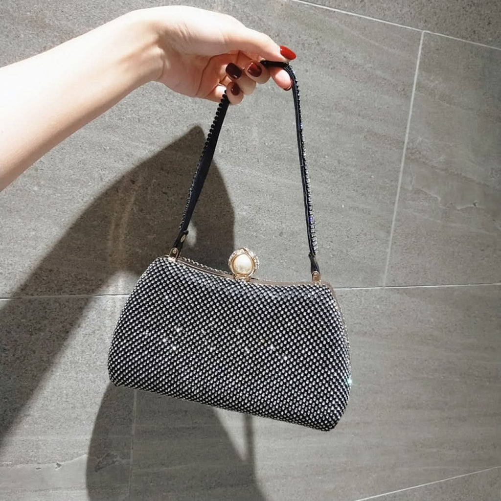Vintage Rhinestones Glitter Handbag - ShopLorca